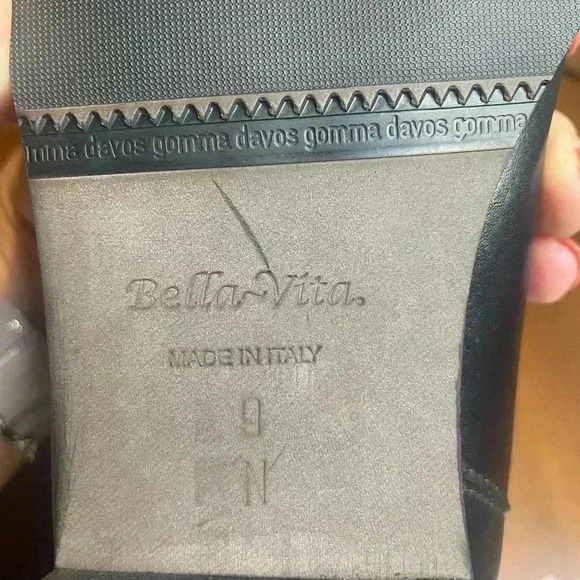 Bella Vita man’s leather black made in Italy booties sz 9 N NWOT ankle elastic - Picture 5 of 6